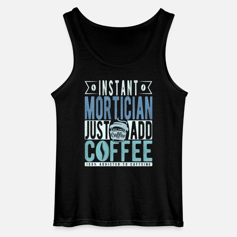 Leichenbestatter Kaffee Spruch - Gildan Männer Tank Top - Schwarz