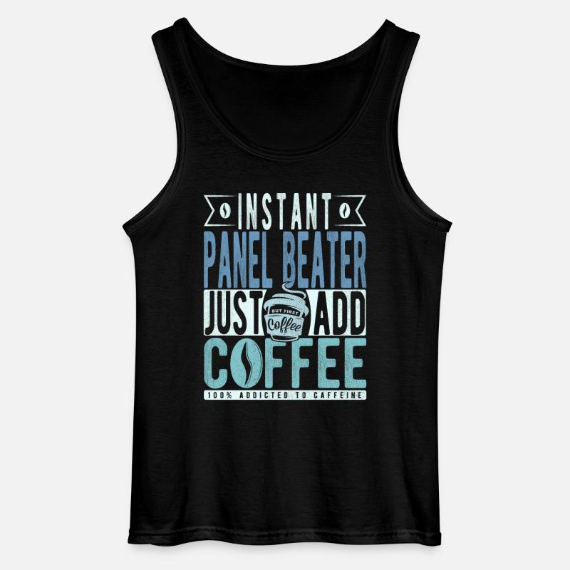 Panel Racket Coffee Saying - Gildan Men’s Tank Top - black