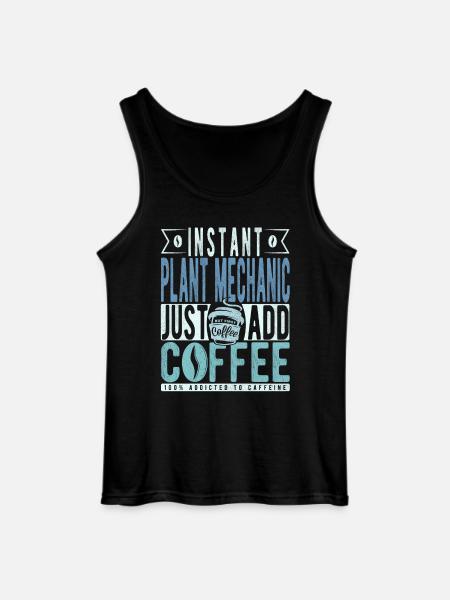 Plant mechanic coffee saying - Gildan Men’s Tank Top - black