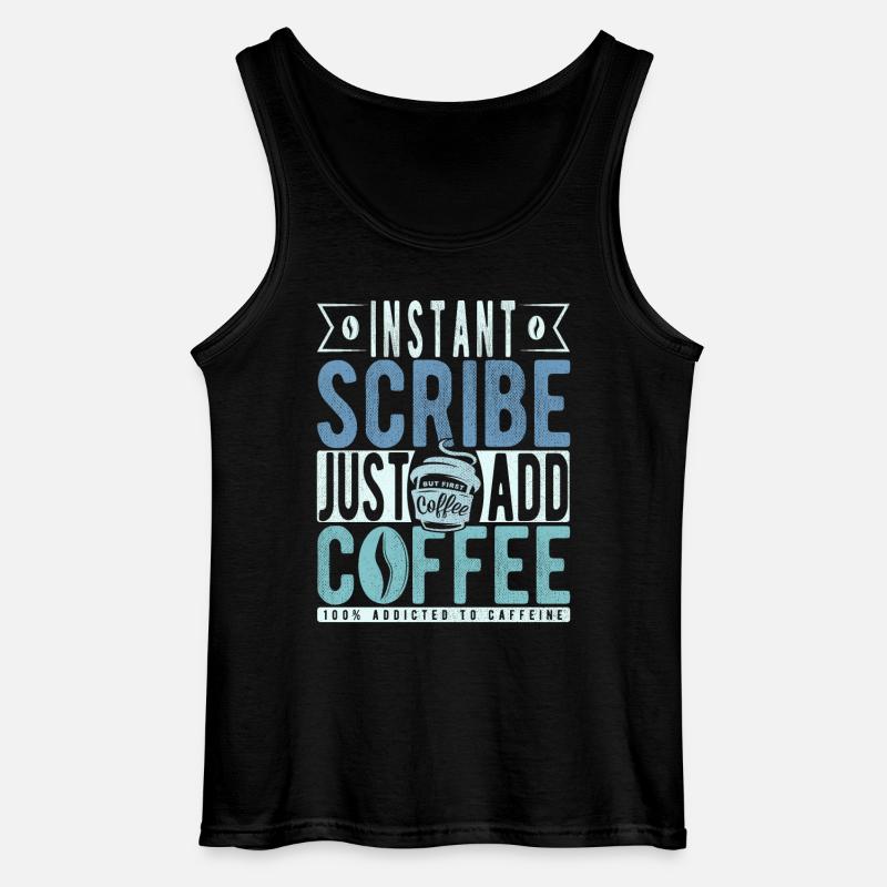 Schreiber Kaffee Spruch - Gildan Männer Tank Top - Schwarz