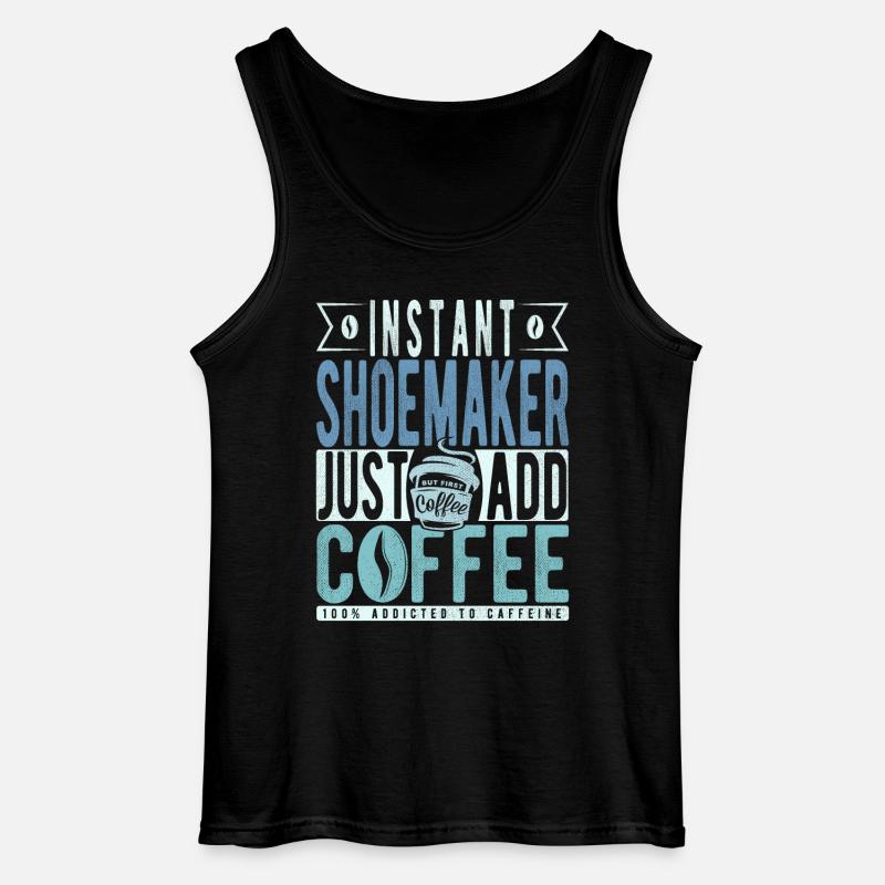 Schuster Kaffee Spruch - Gildan Männer Tank Top - Schwarz