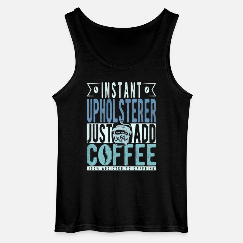 Polsterer Kaffee Spruch - Gildan Männer Tank Top - Schwarz
