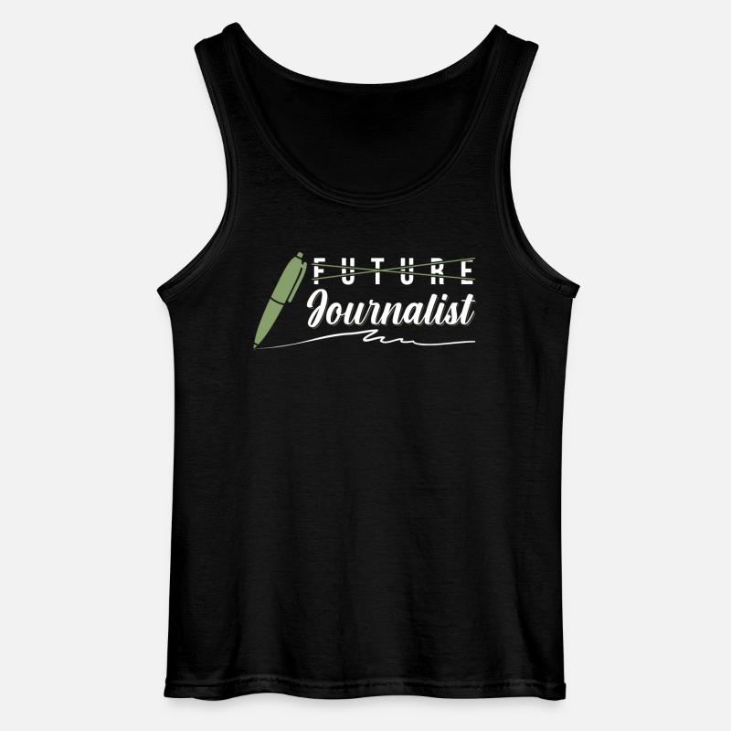 Journalismus Abschluss - Gildan Männer Tank Top - Schwarz