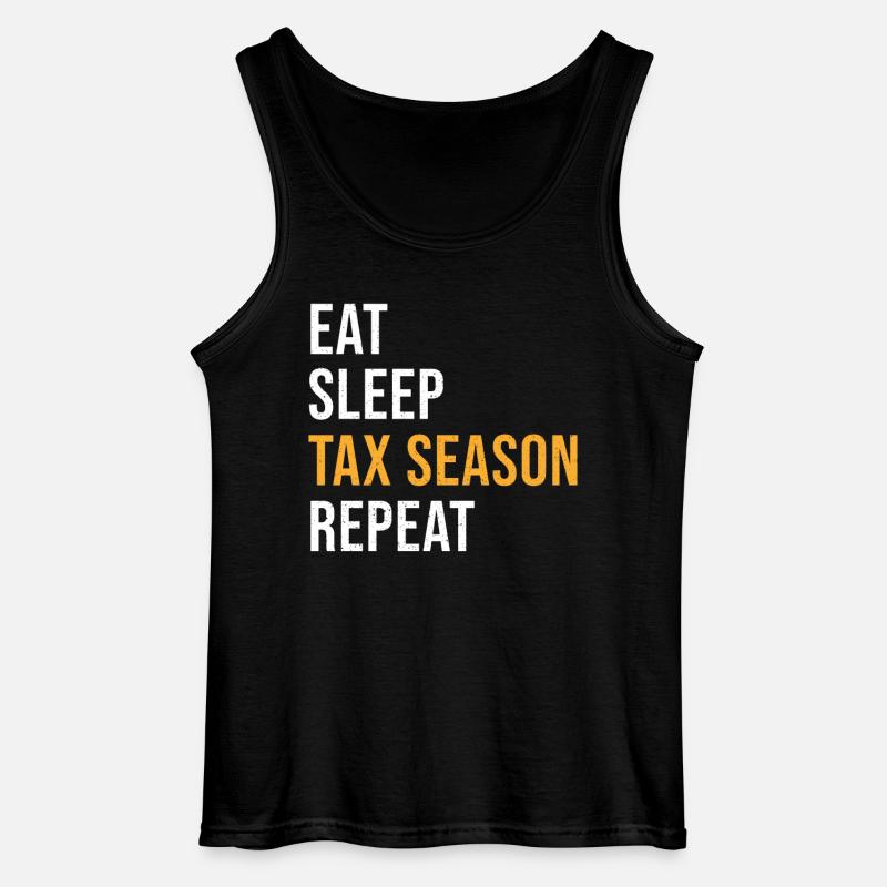 Buchhalter Spruch Steuersaison - Gildan Männer Tank Top - Schwarz