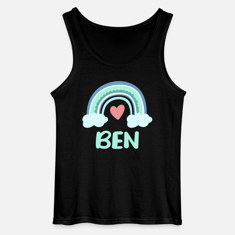 Ben Navn Rainbow Baby - Gildan tanktop til mænd - sort