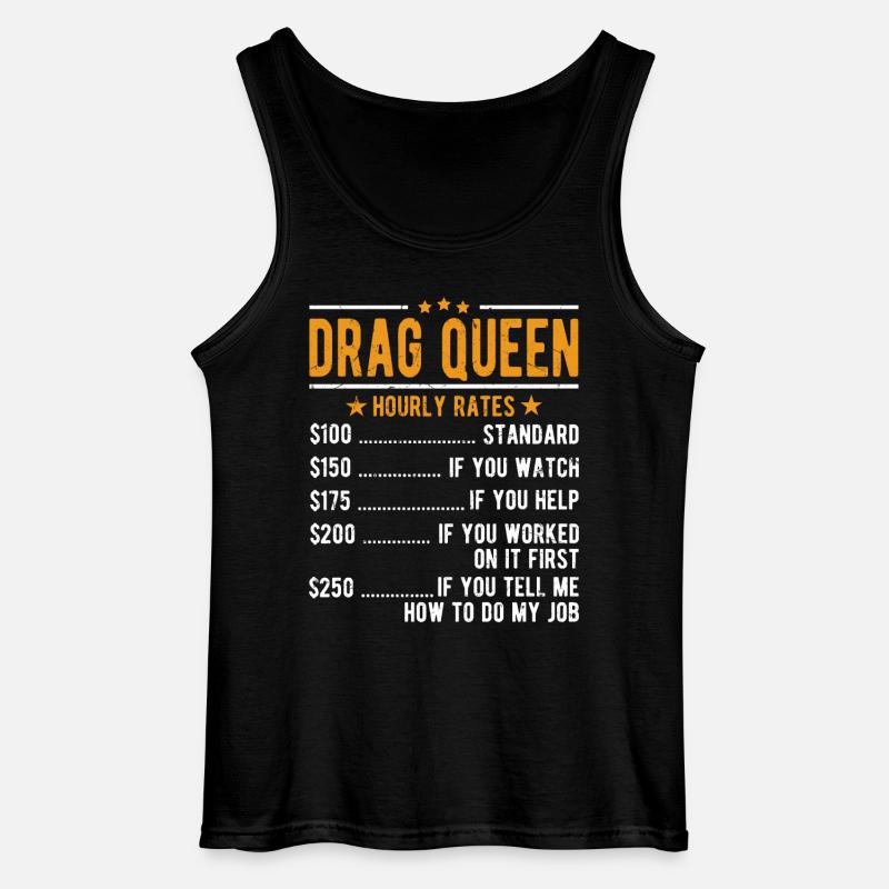 Drag Queen Stundenlohn - Gildan Männer Tank Top - Schwarz