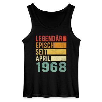 Legendär seit April 1968 - Gildan Männer Tank Top - Schwarz - Vorne - AI Model Male 185 dark (185cm)