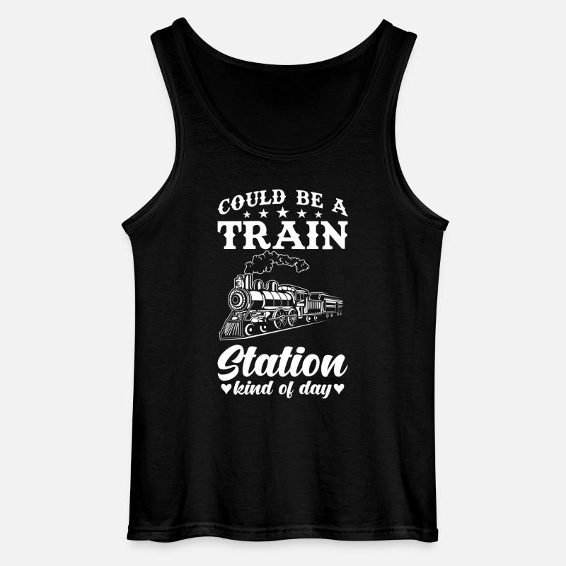 Zugreise Reise - Gildan Männer Tank Top - Schwarz