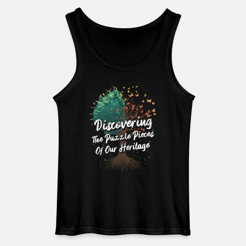 Genealogie Spruch - Gildan Männer Tank Top - Schwarz