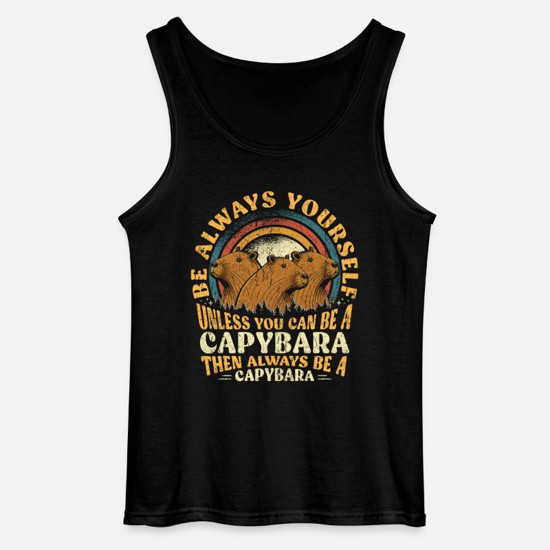 Capybara Sei Immer Du Selbst - Gildan Männer Tank Top - Schwarz