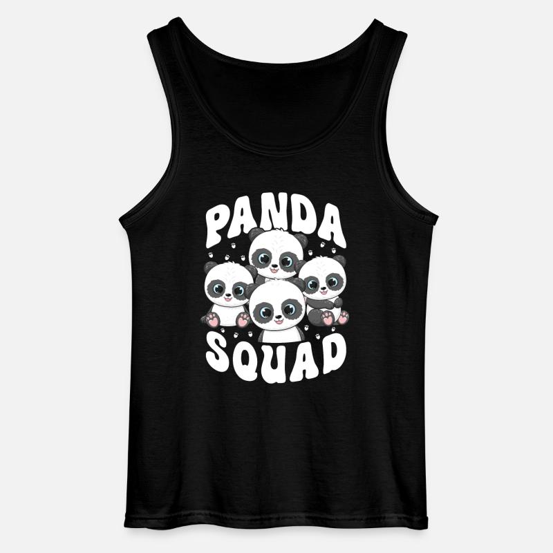 Panda Squad - Gildan Men’s Tank Top - black