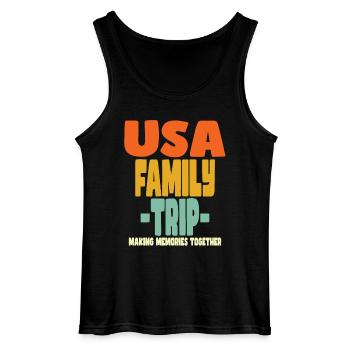 Vacances en famille aux États-Unis - Débardeur Gildan Homme - noir - Devant - AI Model Male 185 dark (185cm)