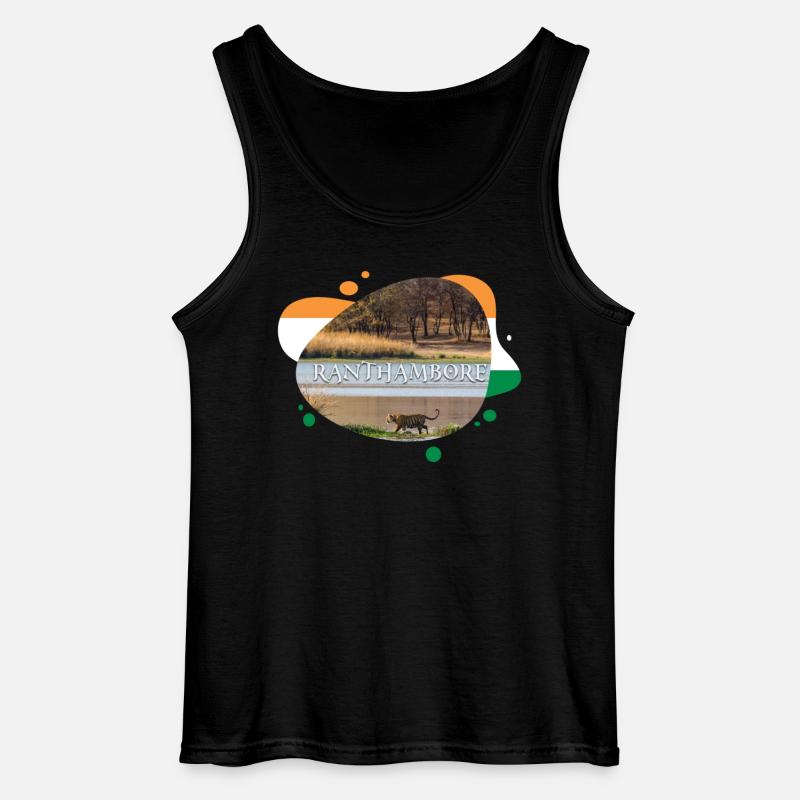 Ranthambore Indien Souvenir - Gildan Männer Tank Top - Schwarz