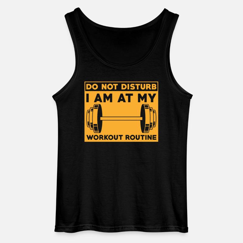 Workout-routine Gewichtheber-trainingsdesign - Gildan Männer Tank Top - Schwarz
