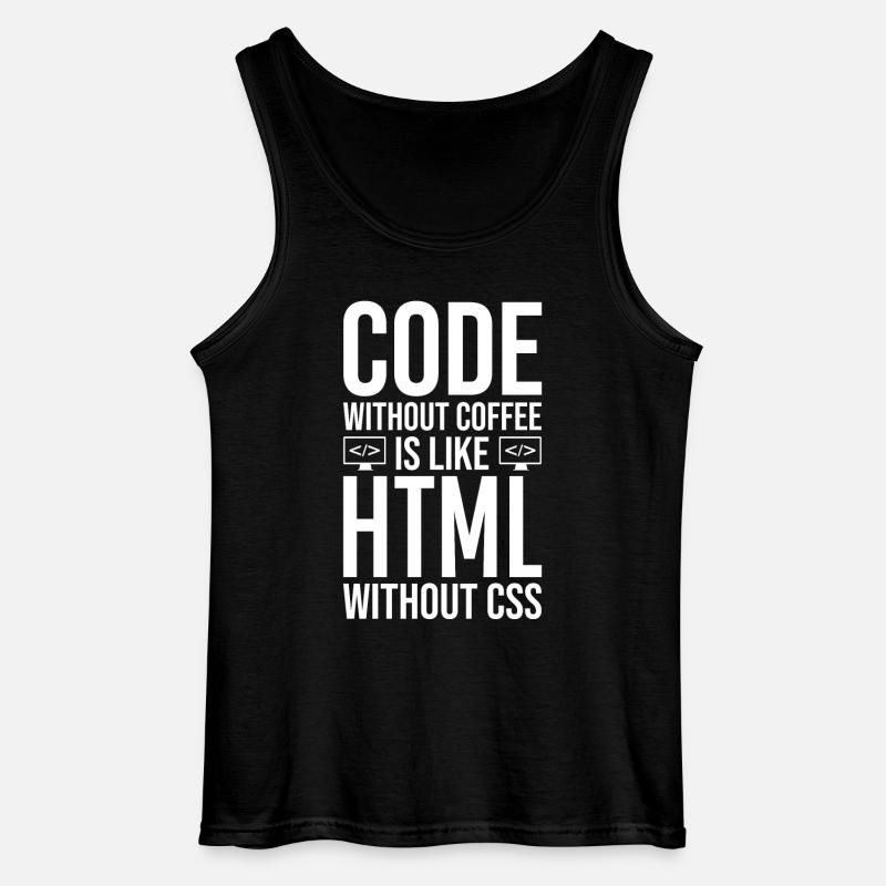 Coder Café Cadeau - Débardeur Gildan Homme - noir