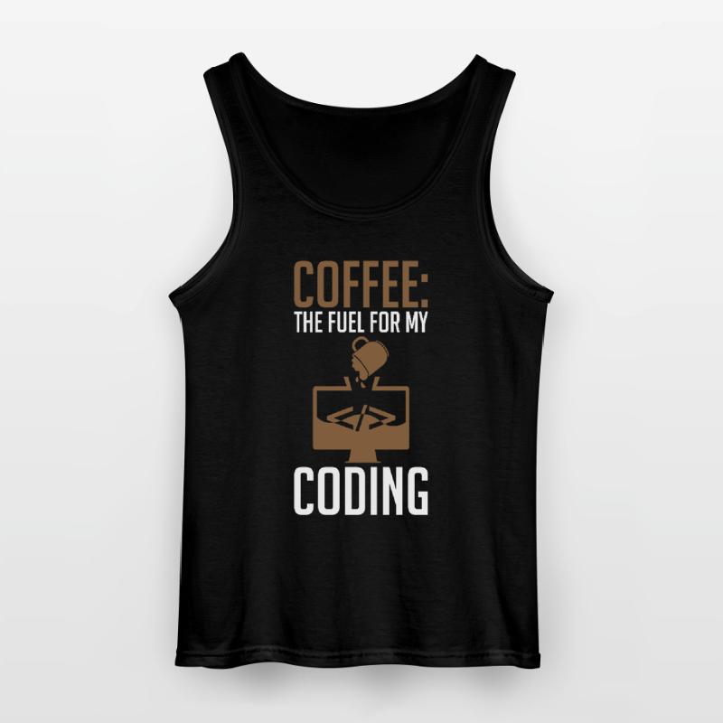 Coder Coffee Le carburant de mon codage Débardeur Gildan Homme