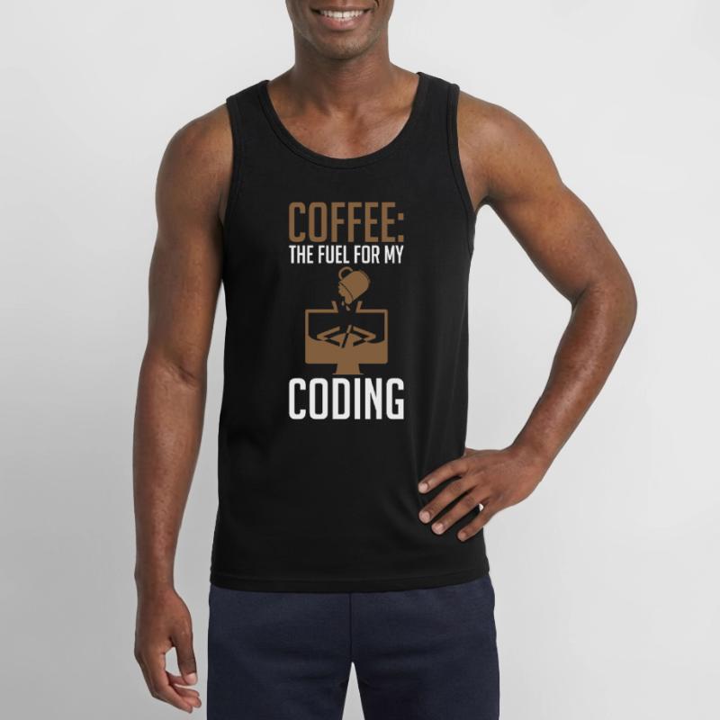 Coder Coffee Le carburant de mon codage Débardeur Gildan Homme