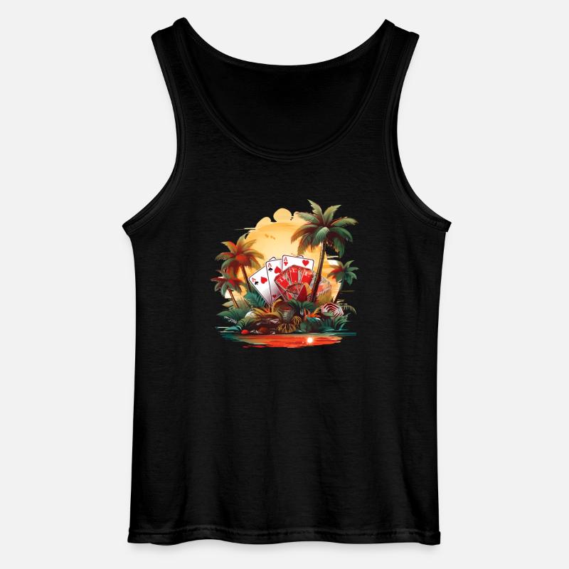 Kasyno - Męski tank top Gildan - czarny