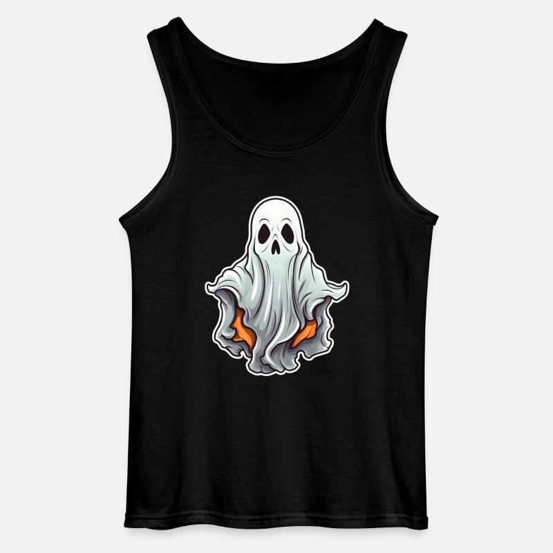 Ghost Halloween Comic - Gildan Men’s Tank Top - black