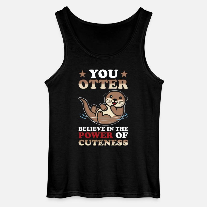 Otter Niedlich - Gildan Männer Tank Top - Schwarz