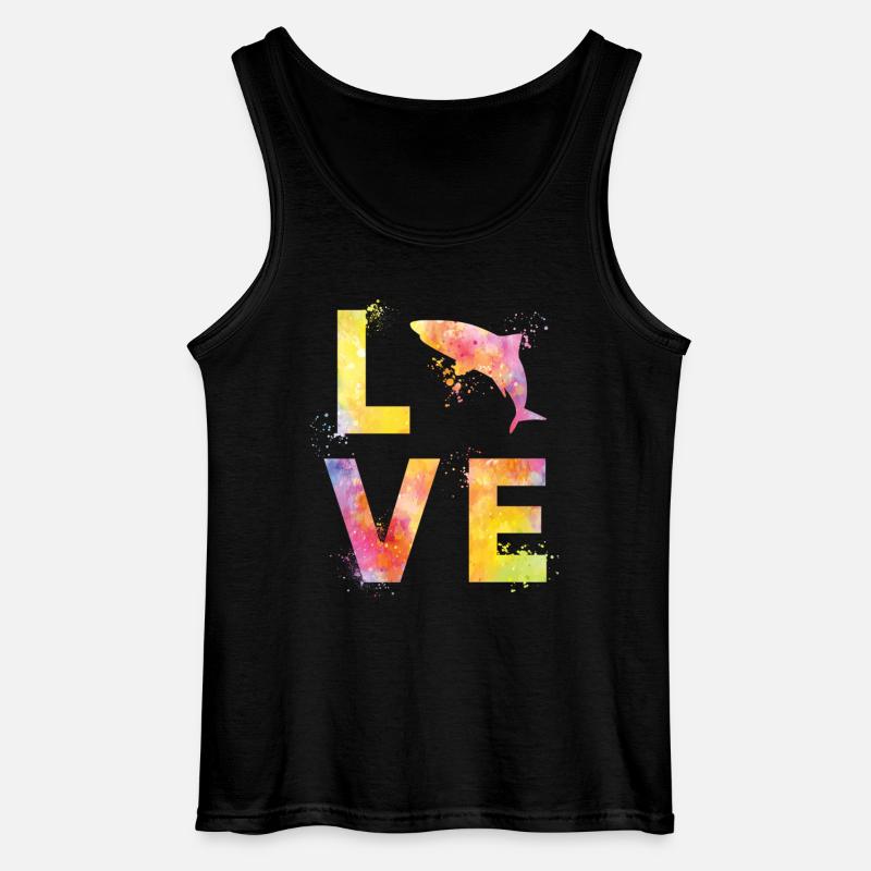 Hai liebe - Gildan Männer Tank Top - Schwarz