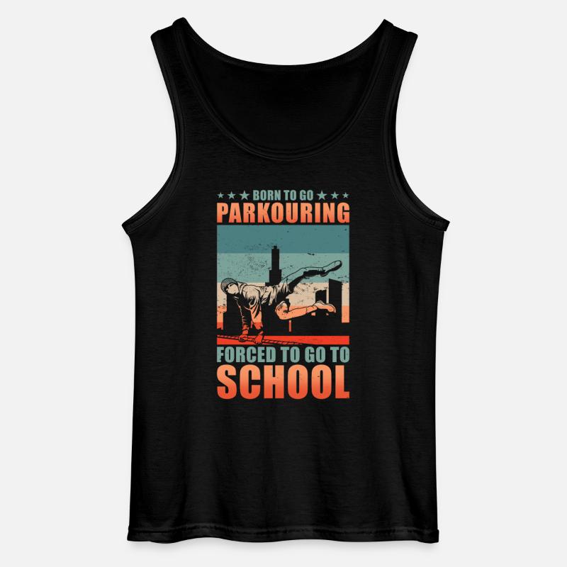Parkour Geschenk Junge - Gildan Männer Tank Top - Schwarz