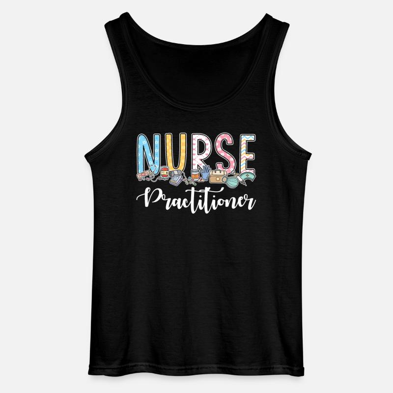 Nurse Practitioner - Gildan Männer Tank Top - Schwarz