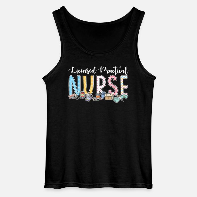 Licensed Practical Nurse - Gildan Men’s Tank Top - black