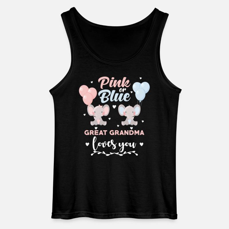 Rosa Oder Blauer Urgroßmutter Elefant - Gildan Männer Tank Top - Schwarz