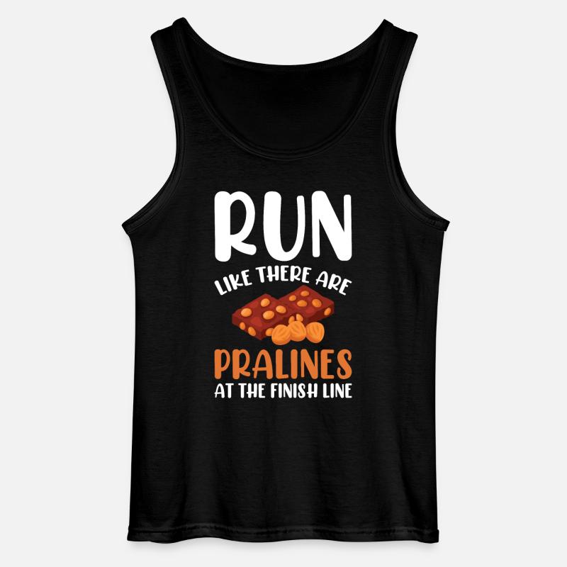 Marathon Marathon Runner Finish Line siger sjovt - Gildan tanktop til mænd - sort