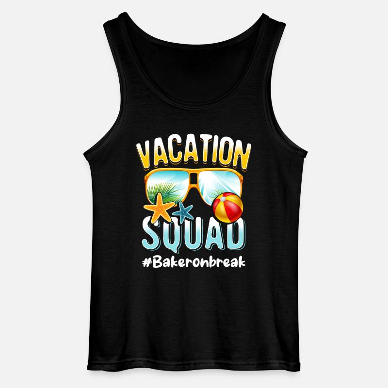 Baker Vacation Squad #Bakeronbreak - Gildan Men’s Tank Top - black