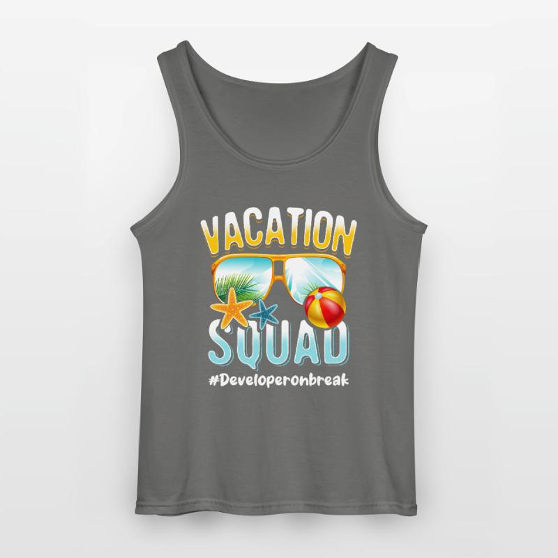 Developer Vacation Squad #Developeronbreak Gildan Men’s Tank Top