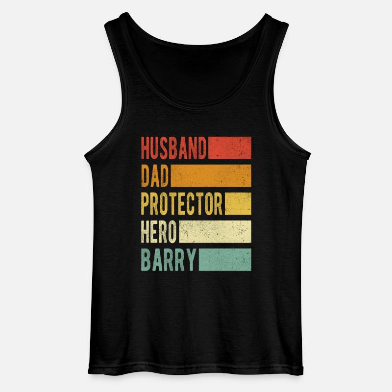Barry Name Papa Geschenk - Gildan Männer Tank Top - Schwarz
