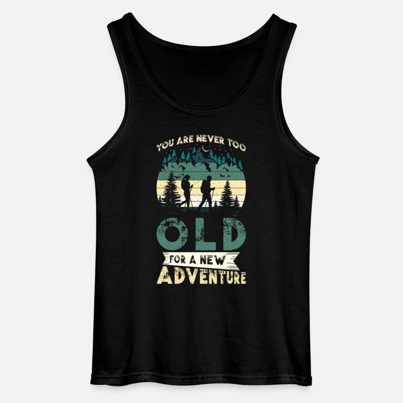 Wanderabenteuer Wanderer Geschenk Bergwald - Gildan Männer Tank Top - Schwarz