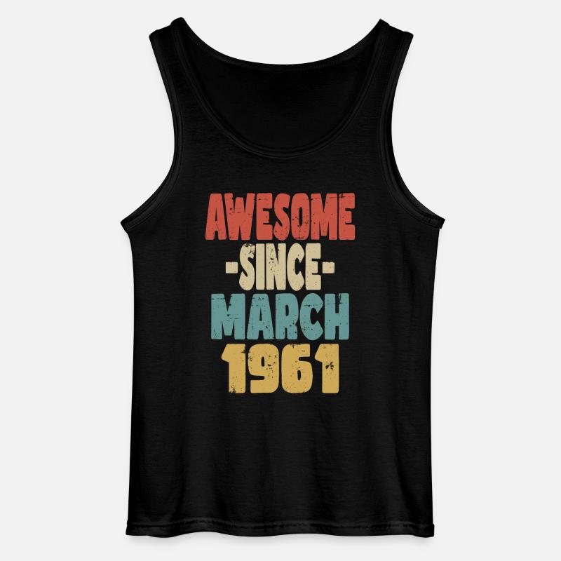Fantastischer März 1961 - Gildan Männer Tank Top - Schwarz