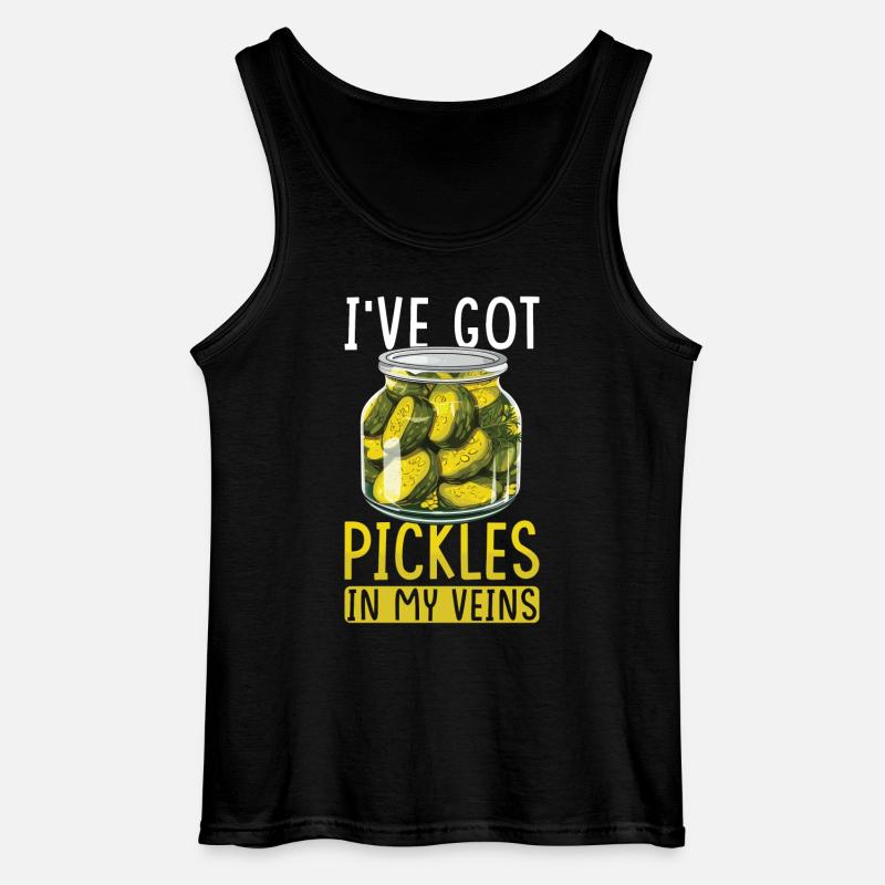 Gurken Liebhaber eingelegte Gurke Geschenk - Gildan Männer Tank Top - Schwarz