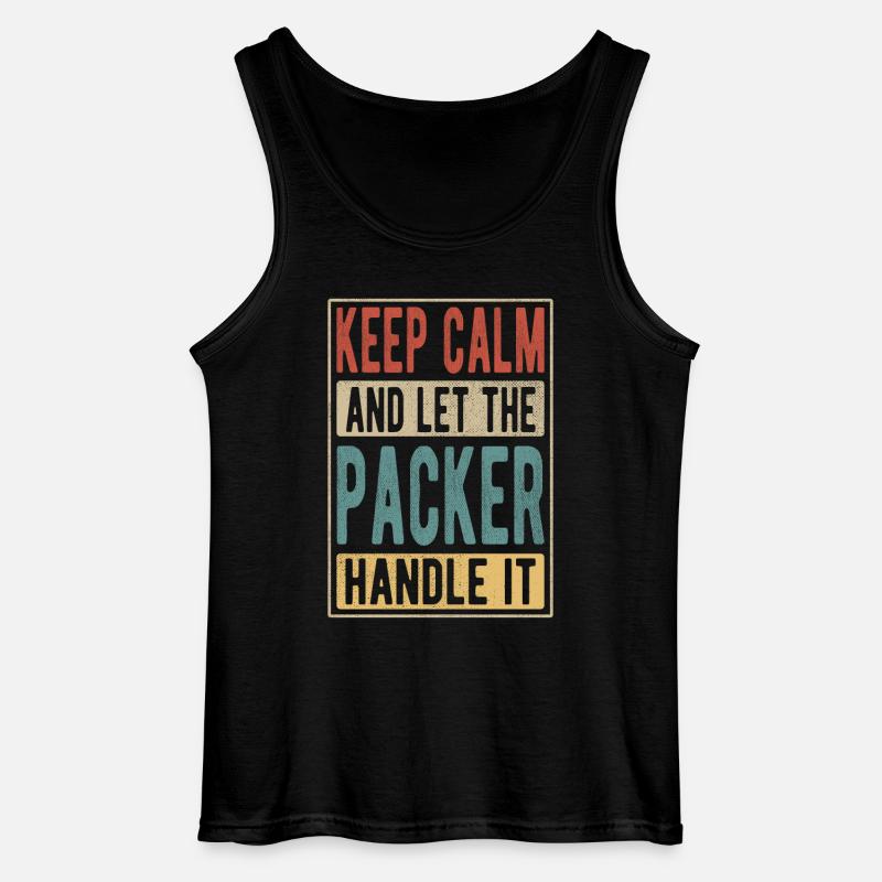 Packer Retro Geschenk - Gildan Männer Tank Top - Schwarz