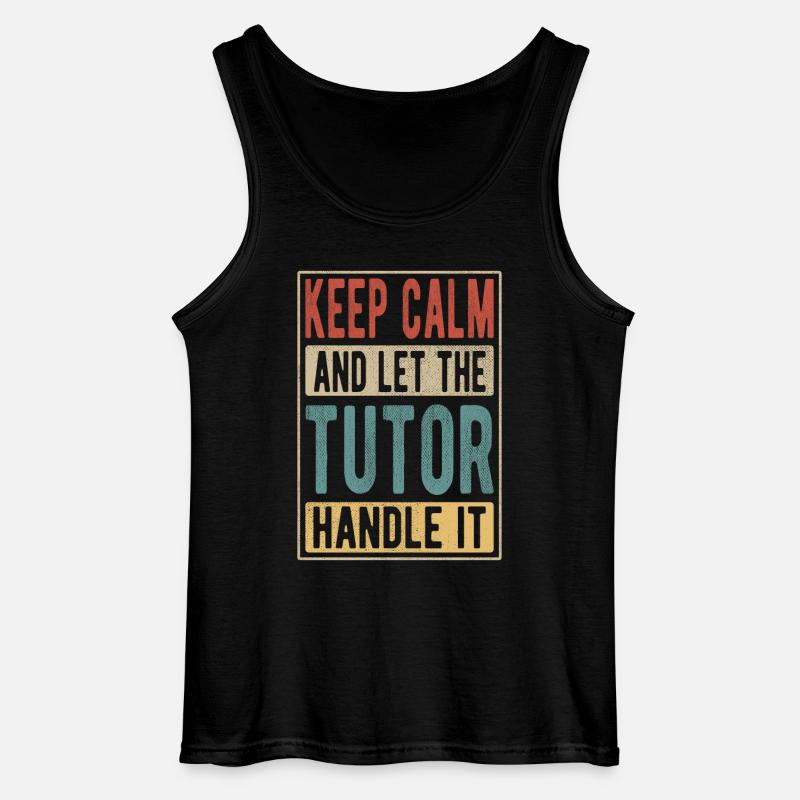 Tutor Retro Geschenk - Gildan Männer Tank Top - Schwarz