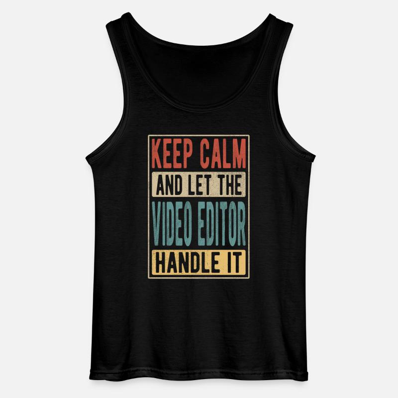 Video Editor Retro Geschenk - Gildan Männer Tank Top - Schwarz