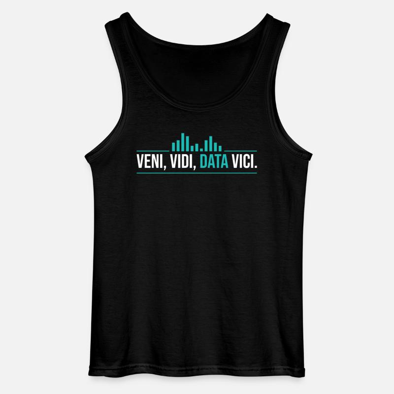 Veni, Vidi, Data Vici Statistician - Gildan Männer Tank Top - Schwarz