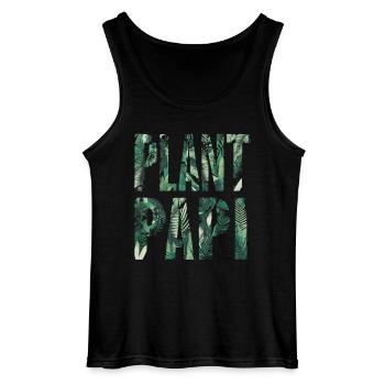 Plant Papi Urban Jungle Plant Design - Gildan Men’s Tank Top - black - Front - AI Model Male 185 dark (185cm)