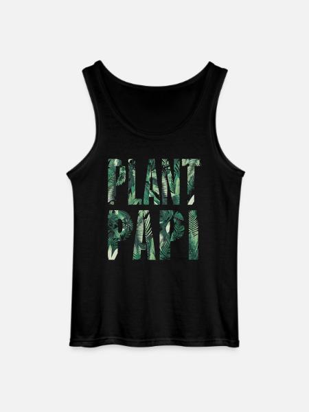 Plant Papi Urban Jungle Plant Design - Gildan tanktop til mænd - sort