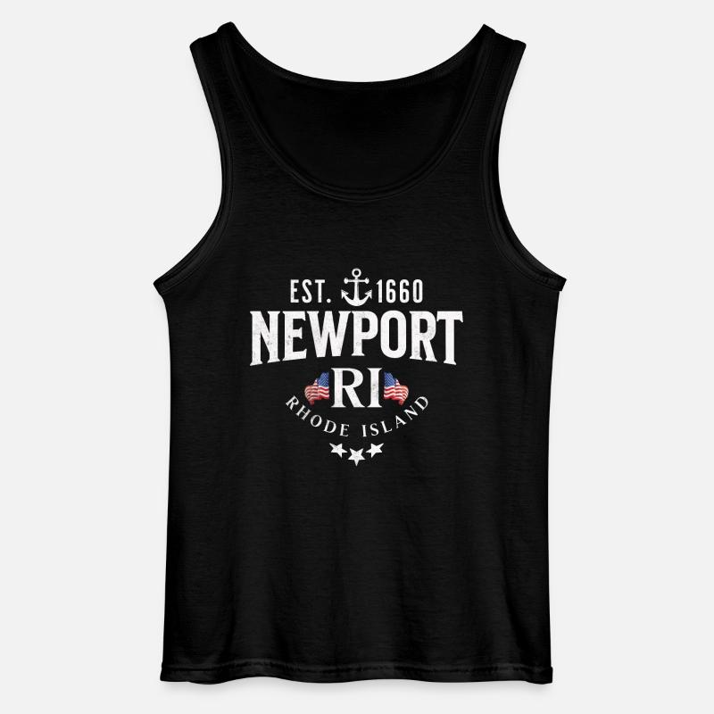 Newport, Rhode Island - Gildan Männer Tank Top - Schwarz