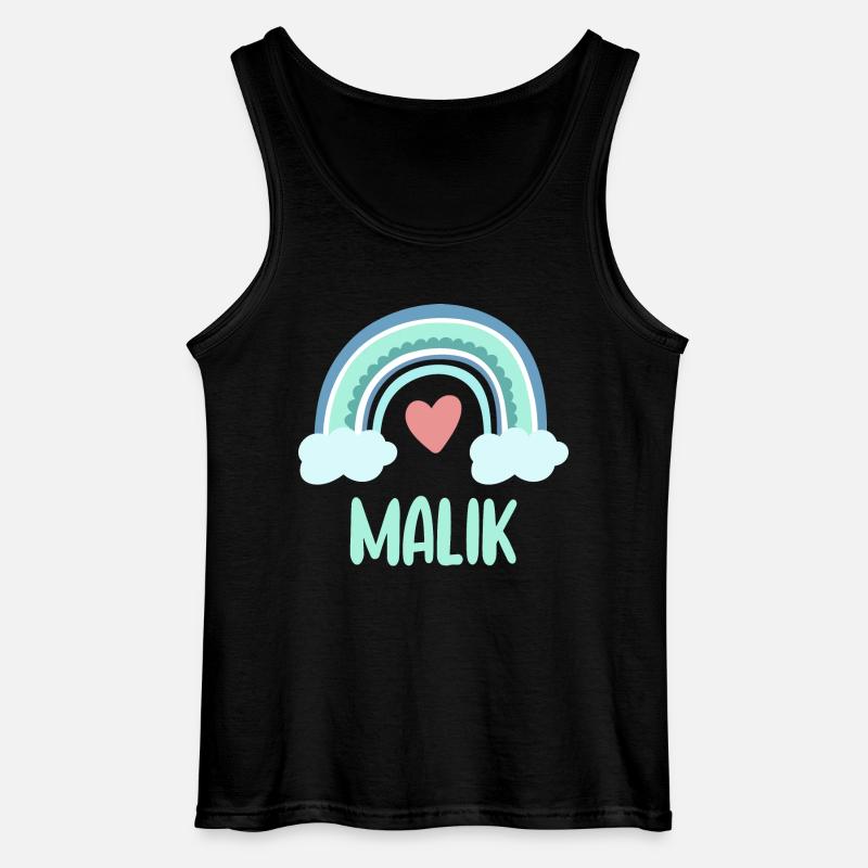 Malik Name Regenbogen Baby - Gildan Männer Tank Top - Schwarz