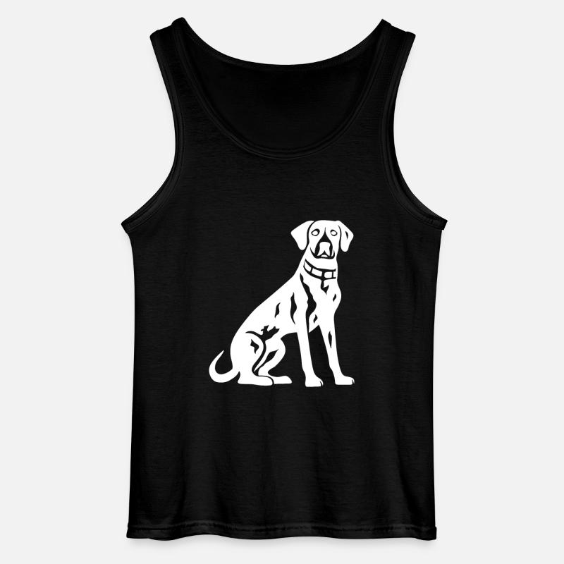 Dalmatiner Hund Silhouette - Gildan Männer Tank Top - Schwarz