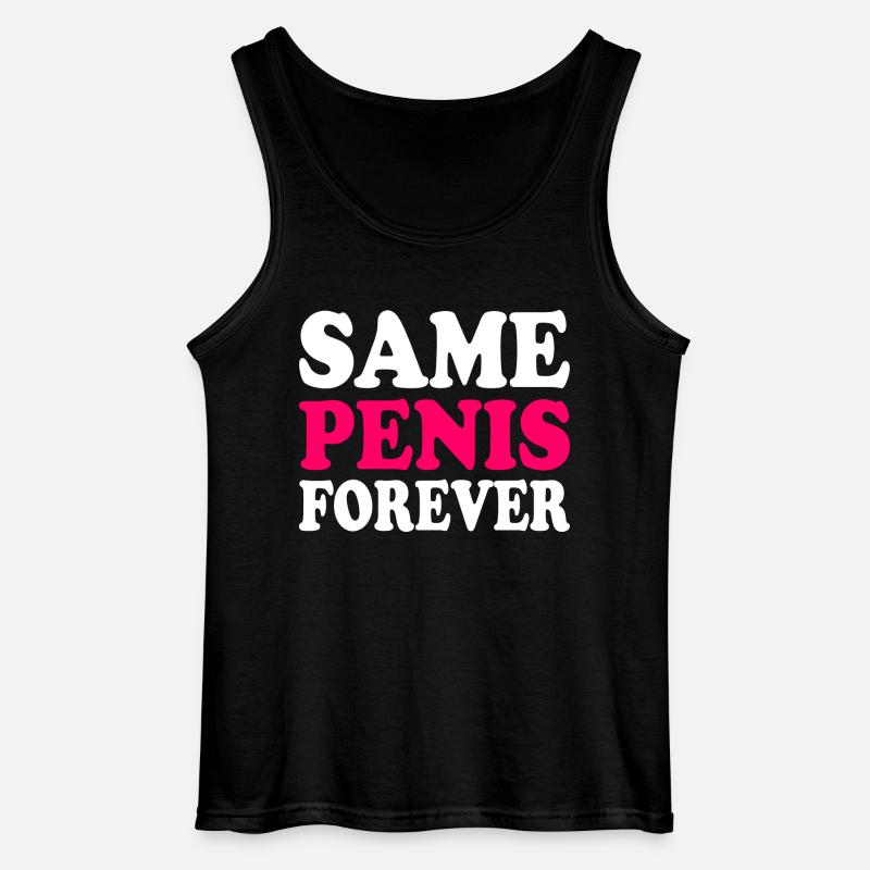 Same penis forever - Gildan Men’s Tank Top - black