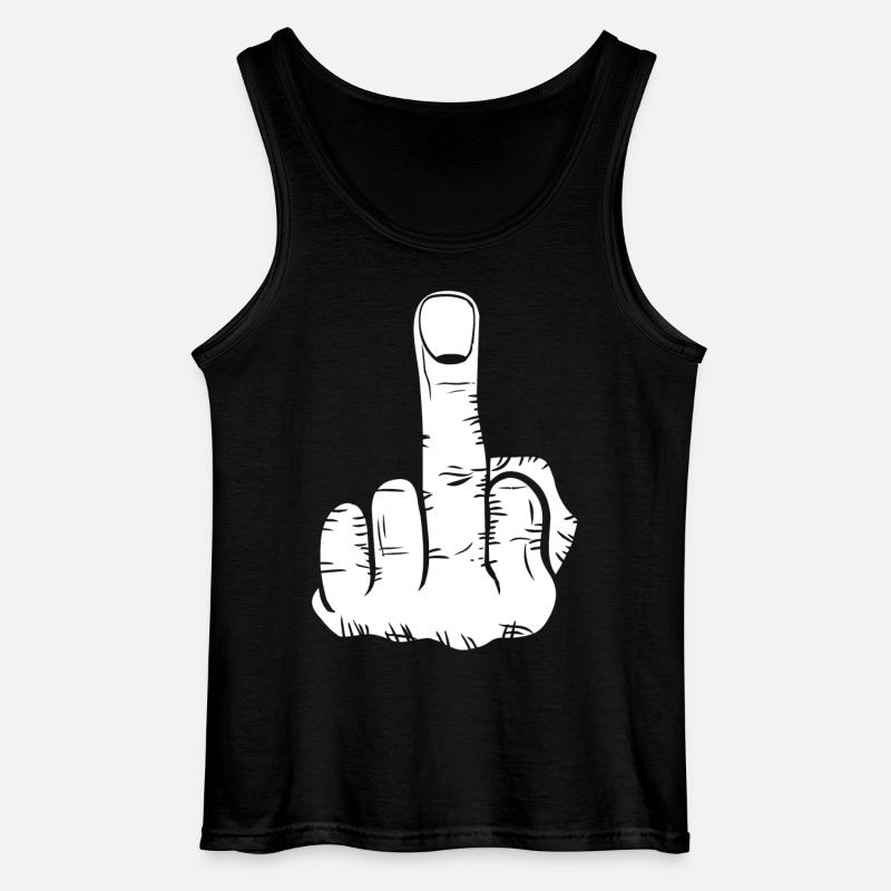 Mittelfinger! Geschenk - Gildan Männer Tank Top - Schwarz