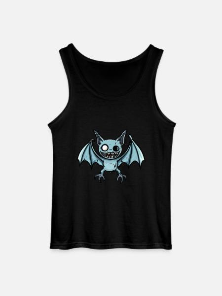 Bat Halloween Funny Zombie - Gildan Men’s Tank Top - black