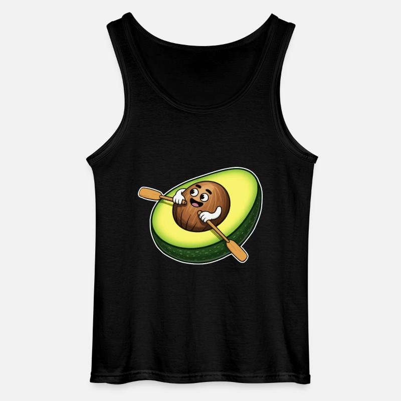 Roning Avocado - Gildan tanktop til mænd - sort