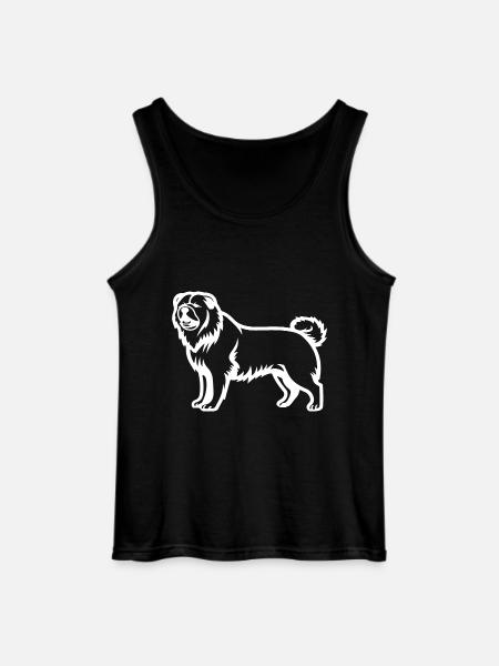 Chow Chow Hund Silhouette - Gildan Männer Tank Top - Schwarz